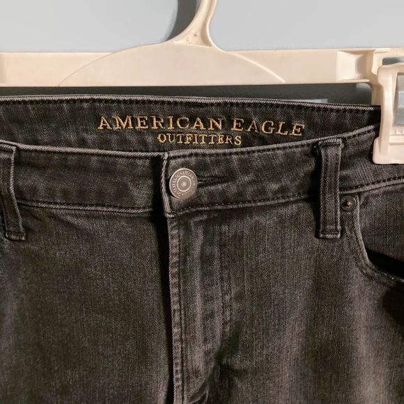 American Eagle Men’s Dark Gray Extreme Flex Slim Fit Jeans - Picture 5 of 7